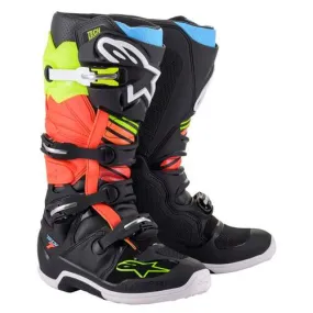 Alpinestars 2023 Tech 7 Black/Fluro Yellow/Fluro Red Boots