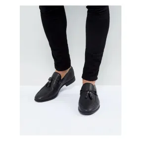 Asos- Brogue Loafers In Black Faux Leather With Tassel