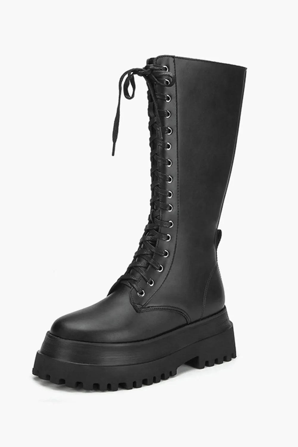 Black Alt Girl High Combat Boots