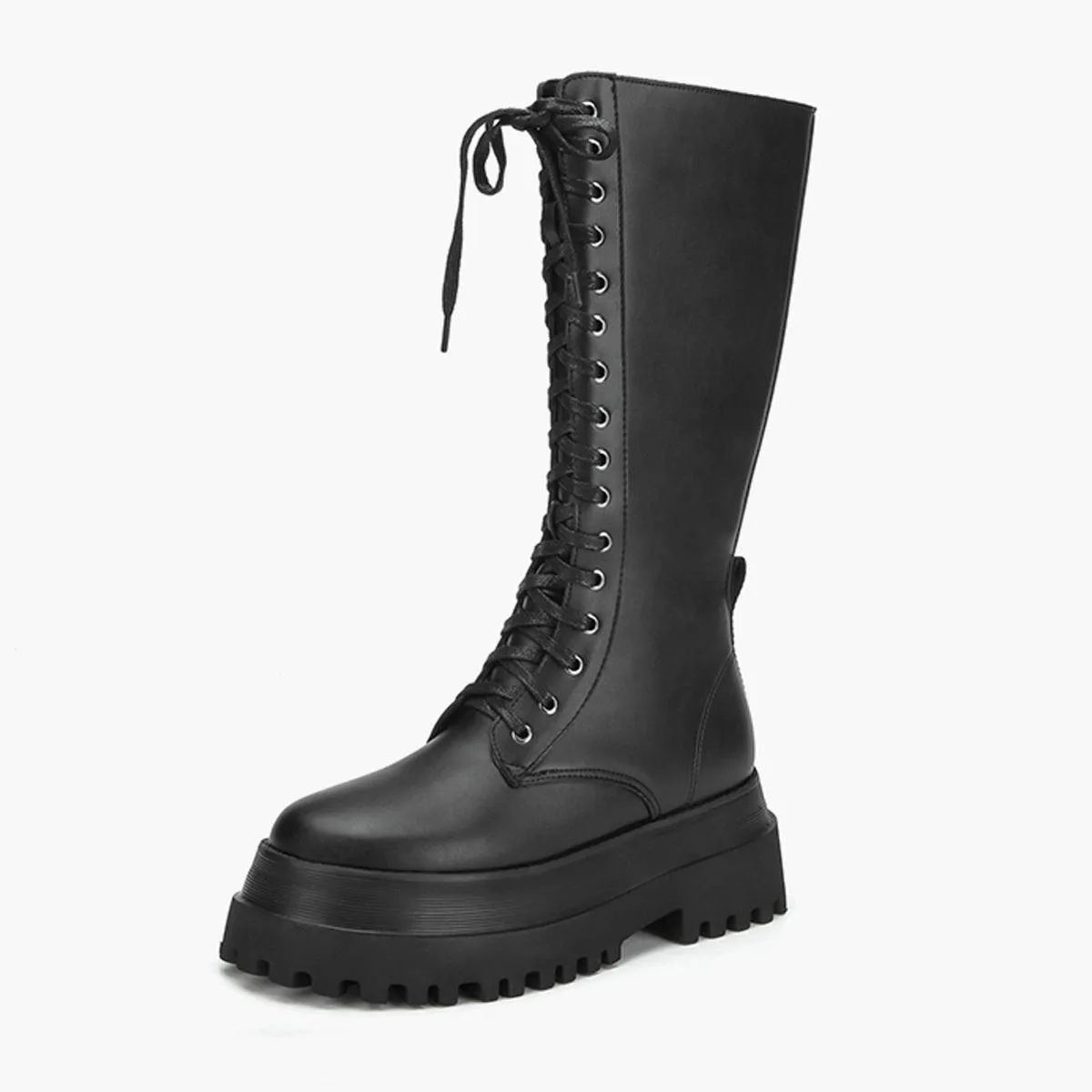Black Alt Girl High Combat Boots