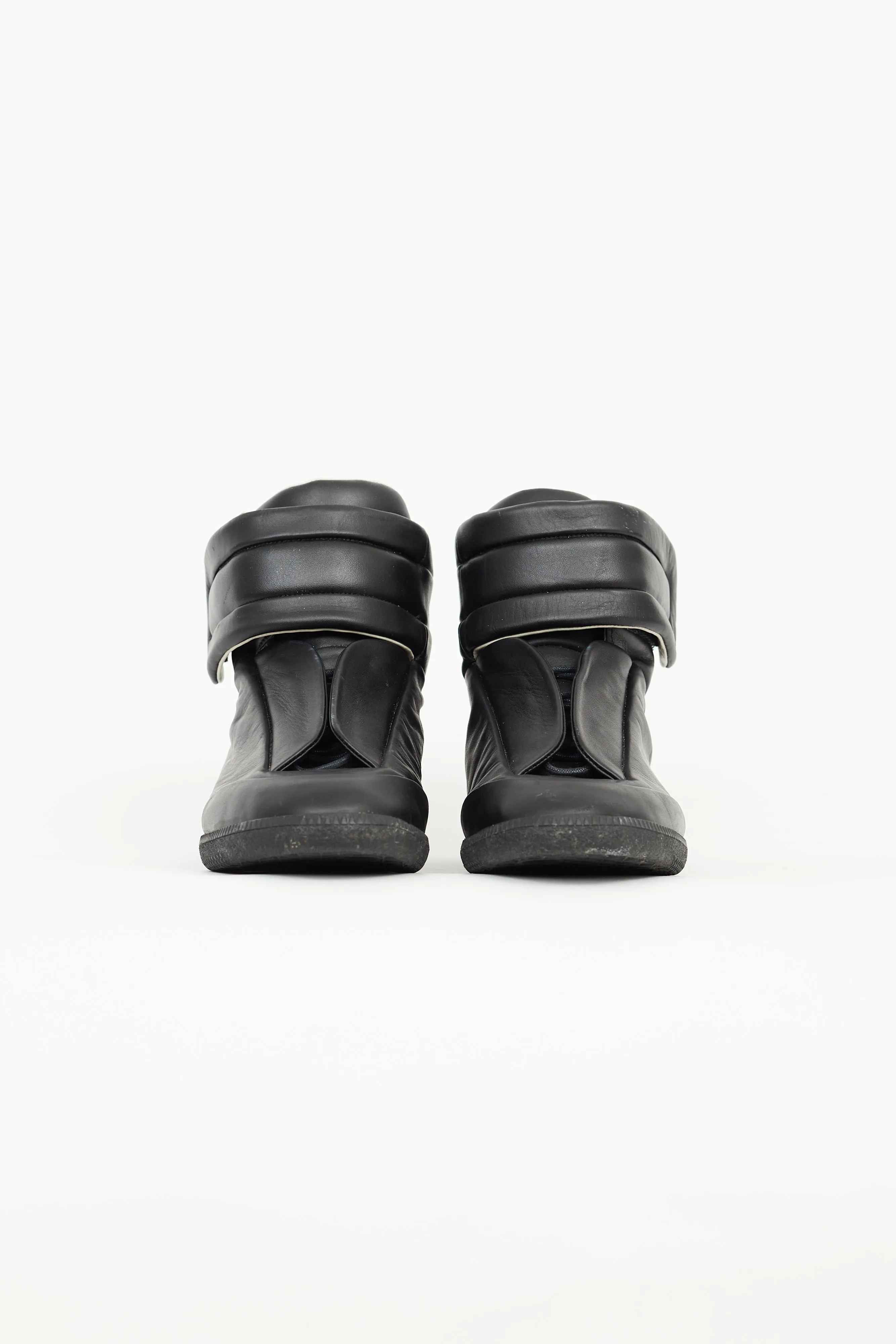 Black Leather Future High Top Sneaker