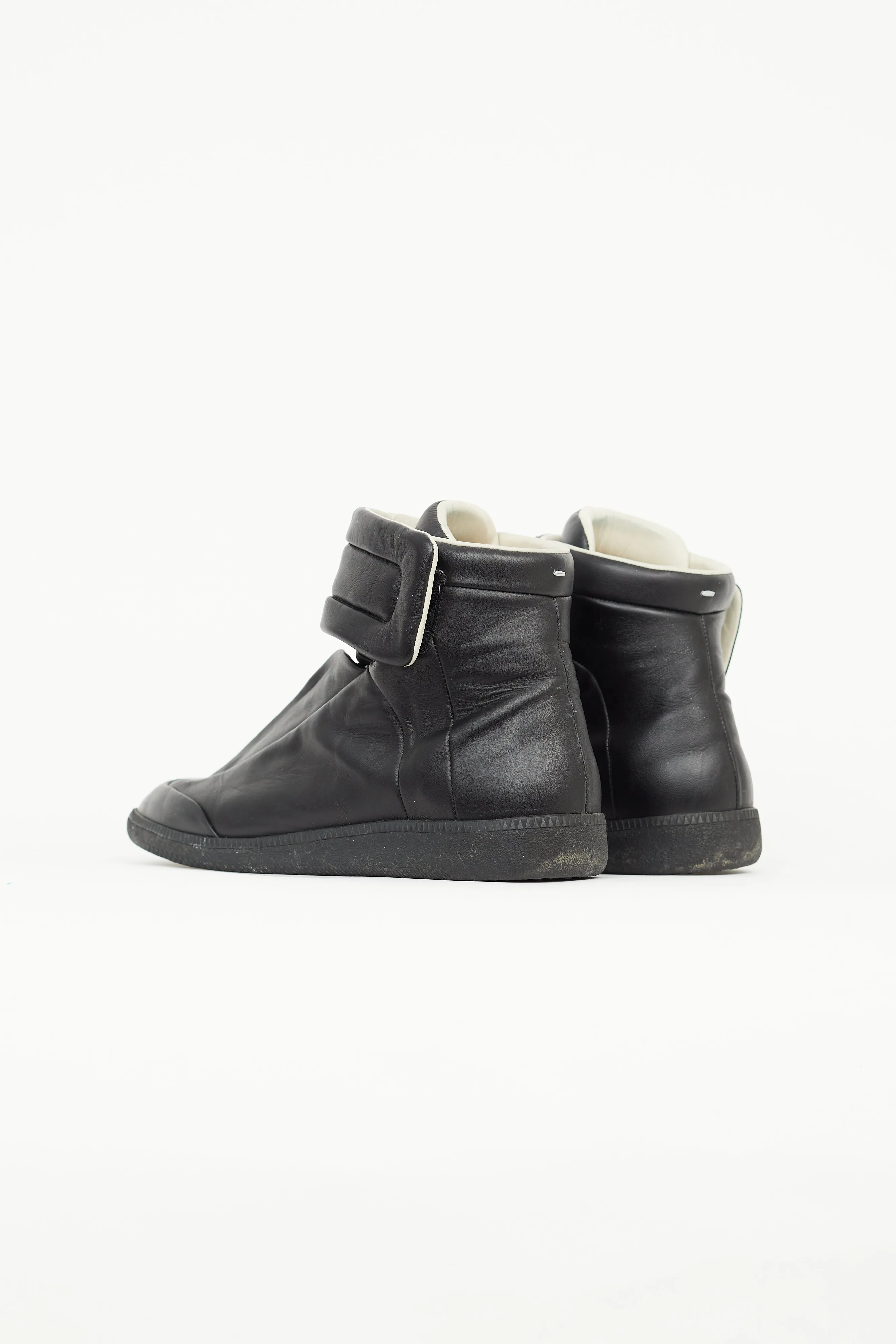 Black Leather Future High Top Sneaker