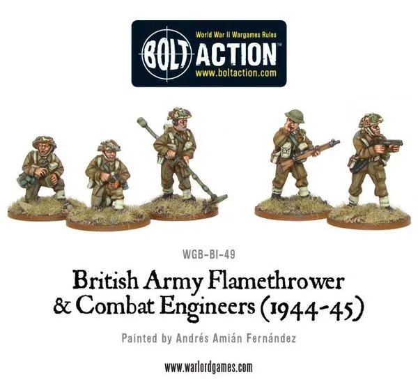 Bolt Action British Combat Engineers & Flamethrower Team WLG WGBBI49