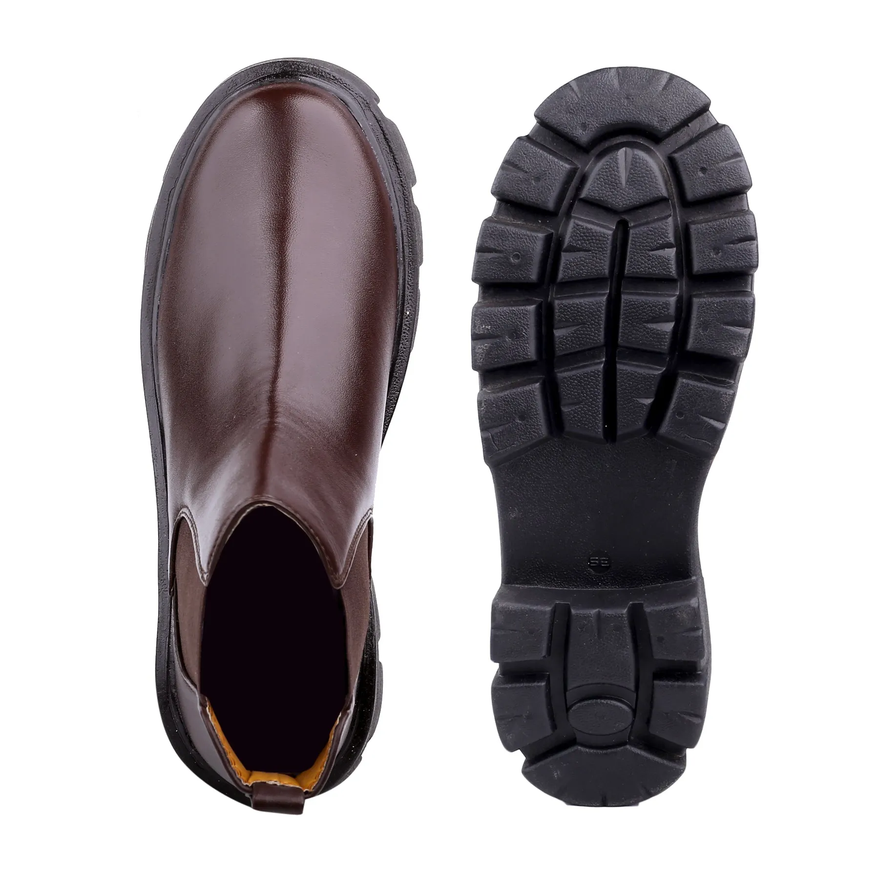 Bxxy's Faux Leather Slip-on Boots for Men