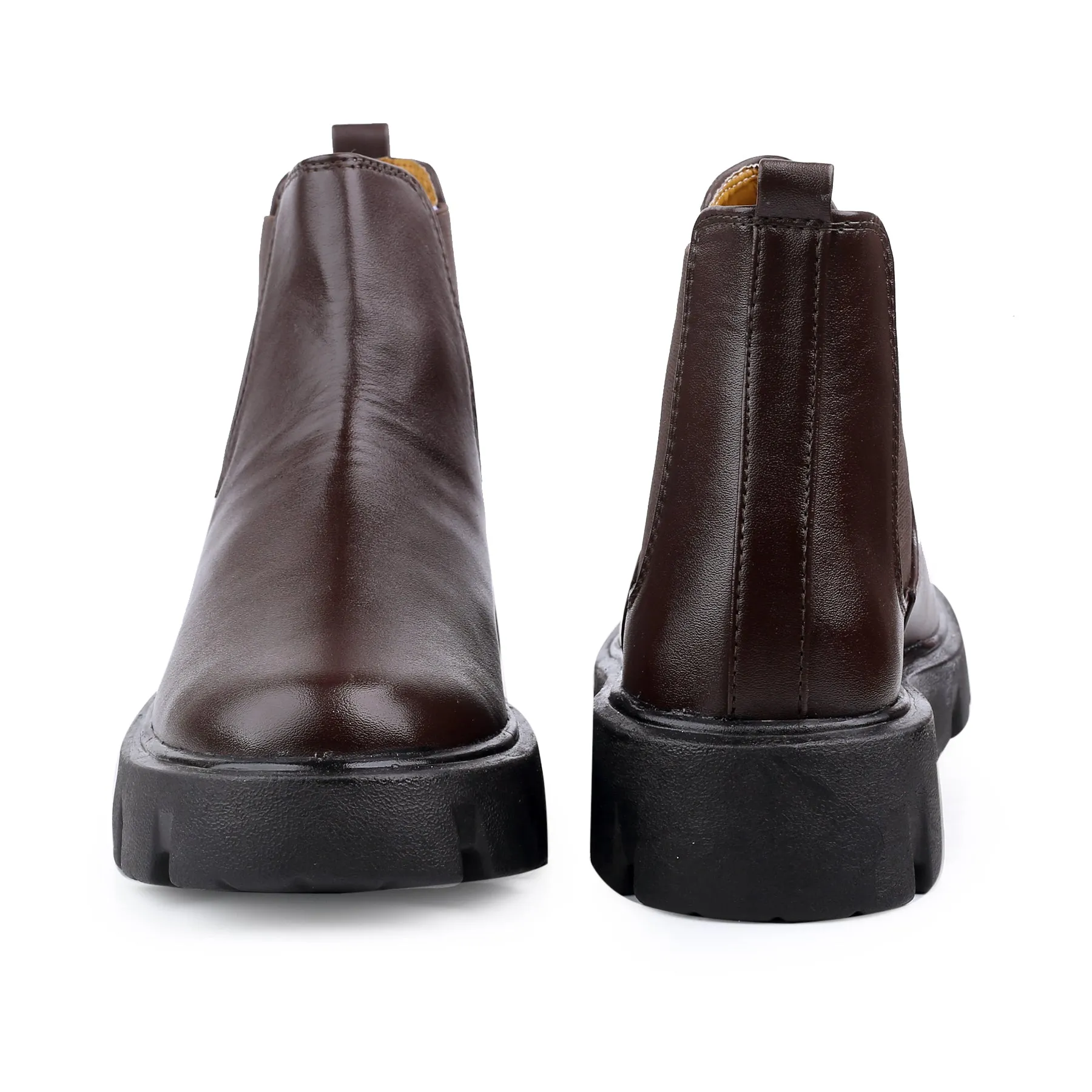 Bxxy's Faux Leather Slip-on Boots for Men