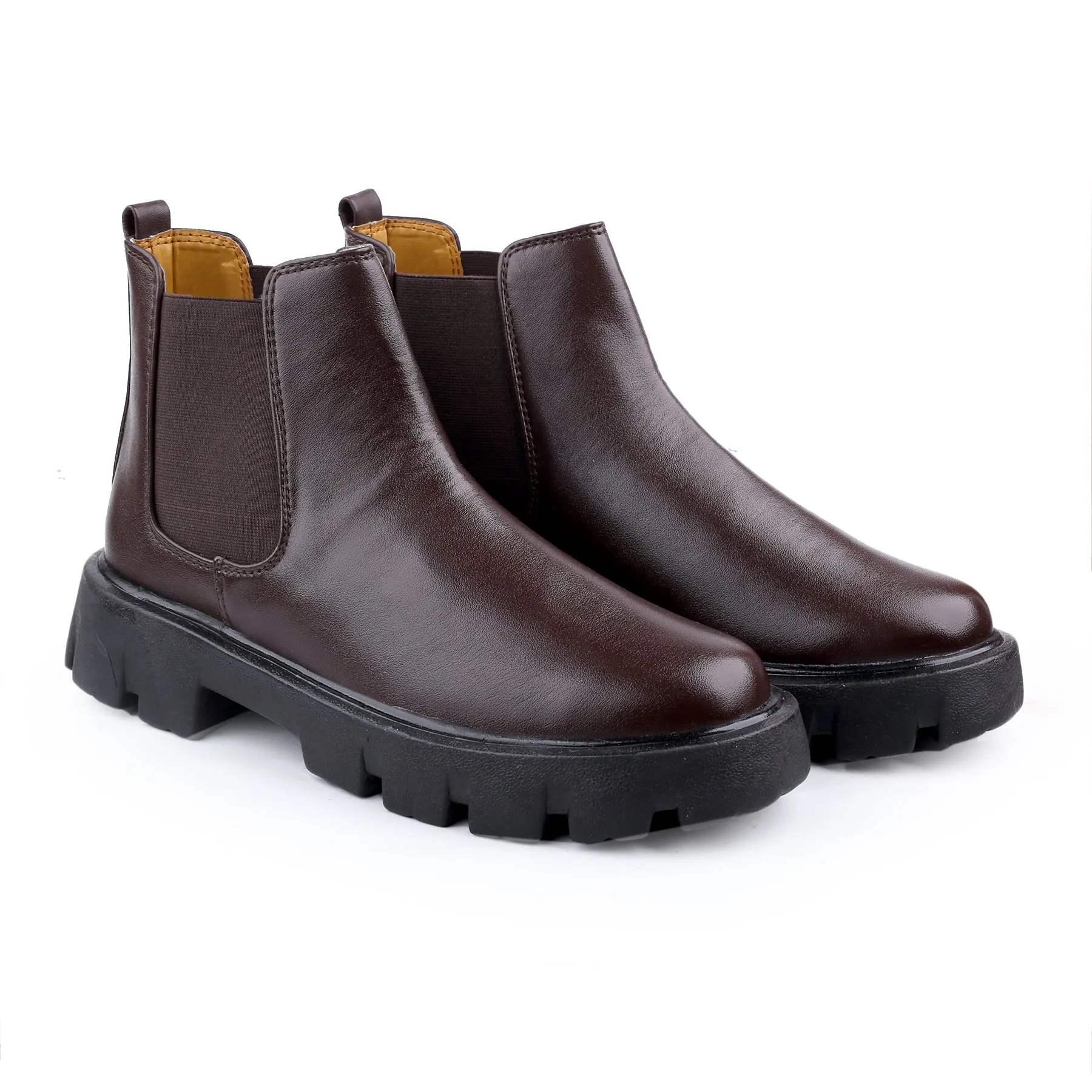 Bxxy's Faux Leather Slip-on Boots for Men