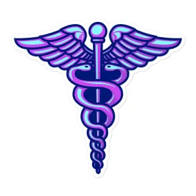 Caduceus Retro Sticker