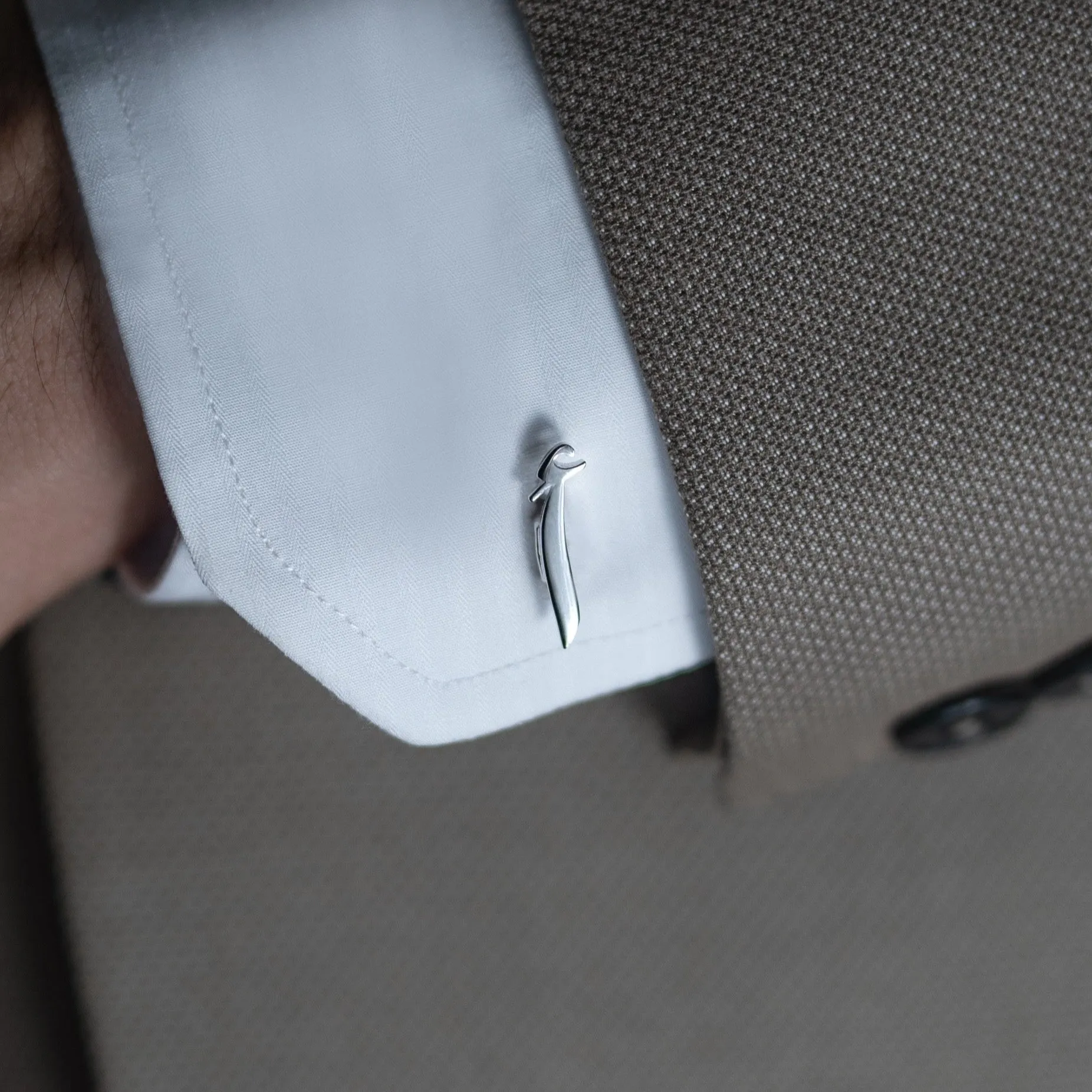 Calligraphed Initial Cufflinks