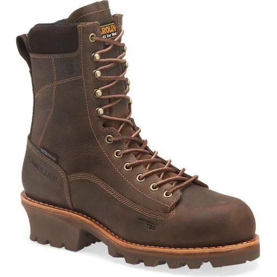 Carolina Birch Logger Boots CA7521 - Men's 8" Comp Toe Waterproof Work Boot