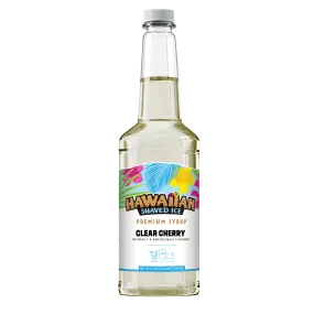 Clear Cherry Shaved Ice & Snow Cone Flavored Syrup - Quart