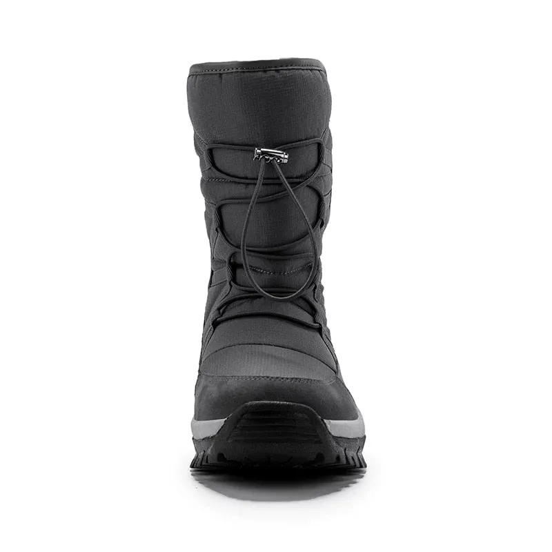 Cuzcare Men Waterproof Orthopedic Winter Shoes Fur Snow Boots