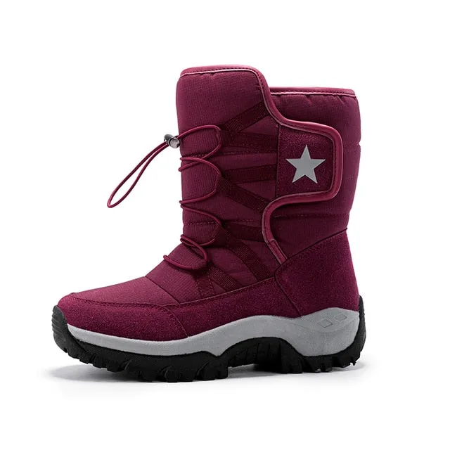 Cuzcare Men Waterproof Orthopedic Winter Shoes Fur Snow Boots