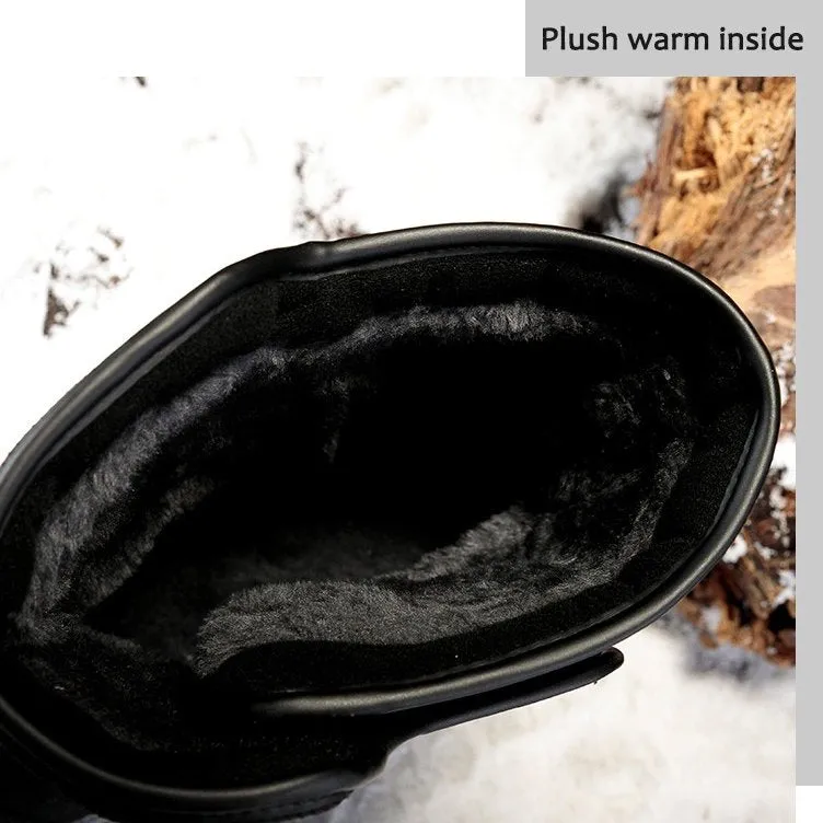Cuzcare Men Waterproof Orthopedic Winter Shoes Fur Snow Boots