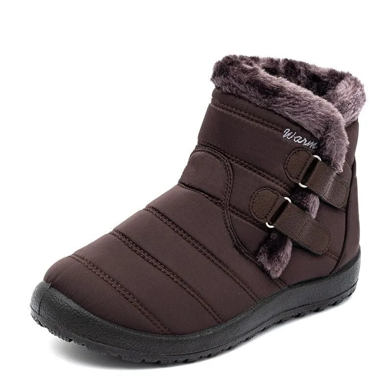 Cuzcare Orthopedic Boots For Women Waterproof Non-Slip Soles Warm Fur Plush Winter Boots
