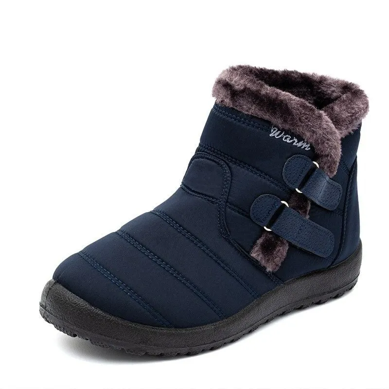 Cuzcare Orthopedic Boots For Women Waterproof Non-Slip Soles Warm Fur Plush Winter Boots