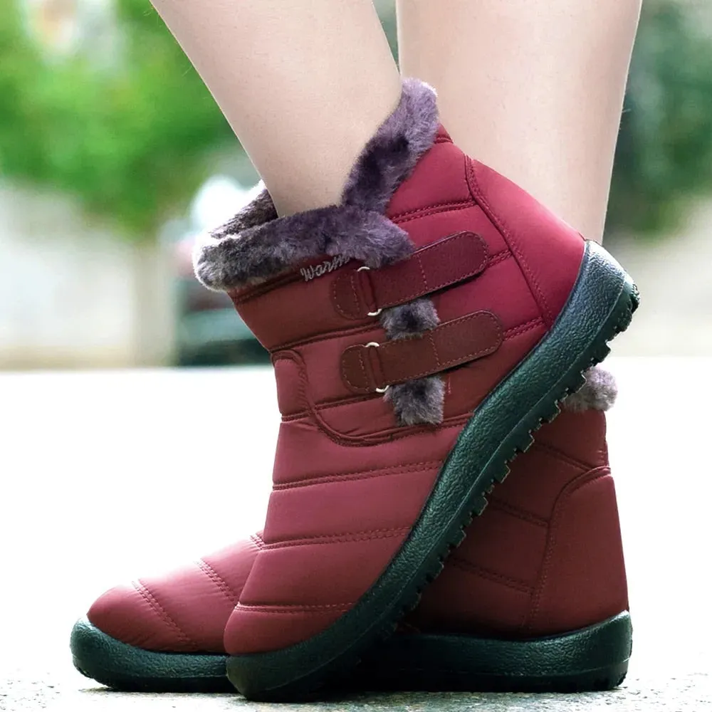 Cuzcare Orthopedic Boots For Women Waterproof Non-Slip Soles Warm Fur Plush Winter Boots