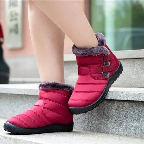 Cuzcare Orthopedic Boots For Women Waterproof Non-Slip Soles Warm Fur Plush Winter Boots