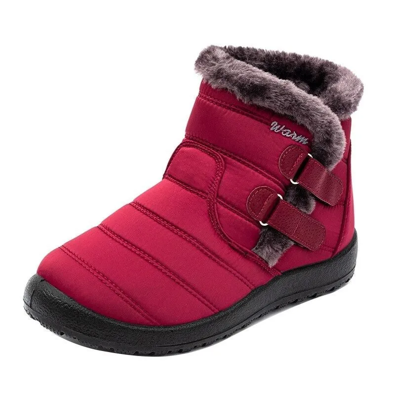 Cuzcare Orthopedic Boots For Women Waterproof Non-Slip Soles Warm Fur Plush Winter Boots