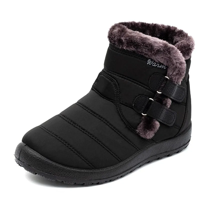 Cuzcare Orthopedic Boots For Women Waterproof Non-Slip Soles Warm Fur Plush Winter Boots