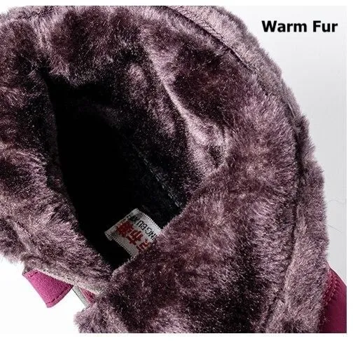 Cuzcare Orthopedic Boots For Women Waterproof Non-Slip Soles Warm Fur Plush Winter Boots