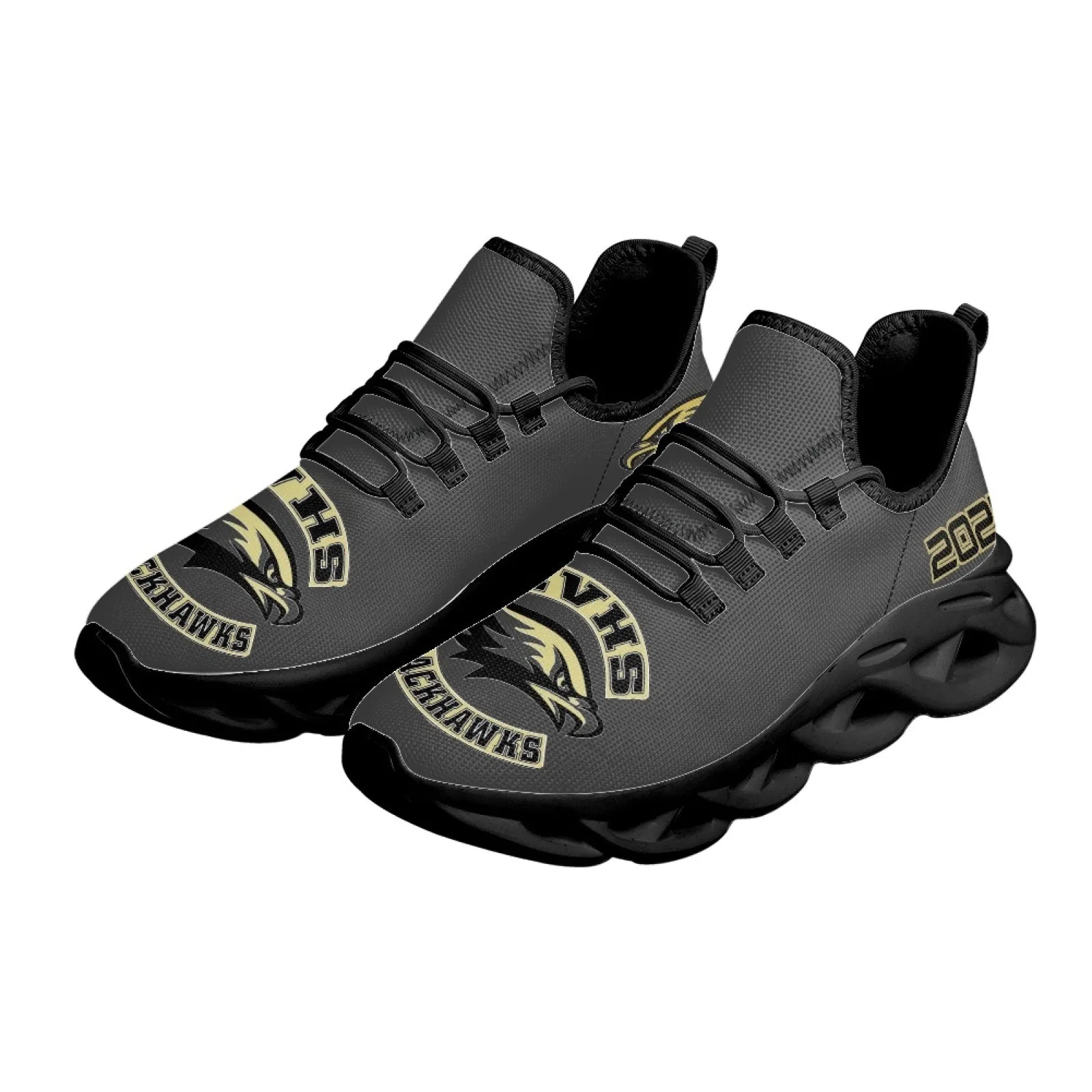 CVHS Seniors 2025 Rocker Logo Max Sole Woven Mesh Running Shoes