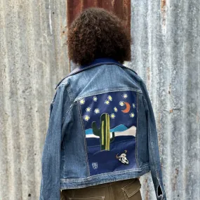 Handpainted Moonlit Desert Jacket