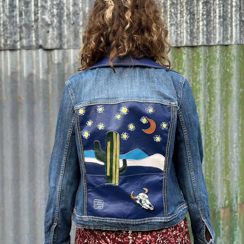 Handpainted Moonlit Desert Jacket