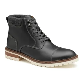 Johnston & Murphy Men's Barrett Size 10 Cognac Full Grain Cap Toe Boots