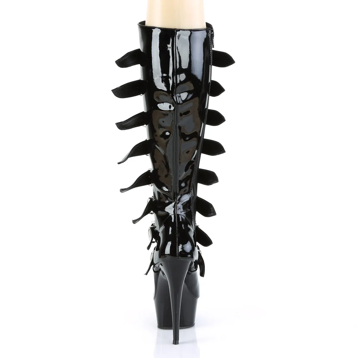 Knee High Boot with Buckles and 6-Inch Heels DELIGHT-2049