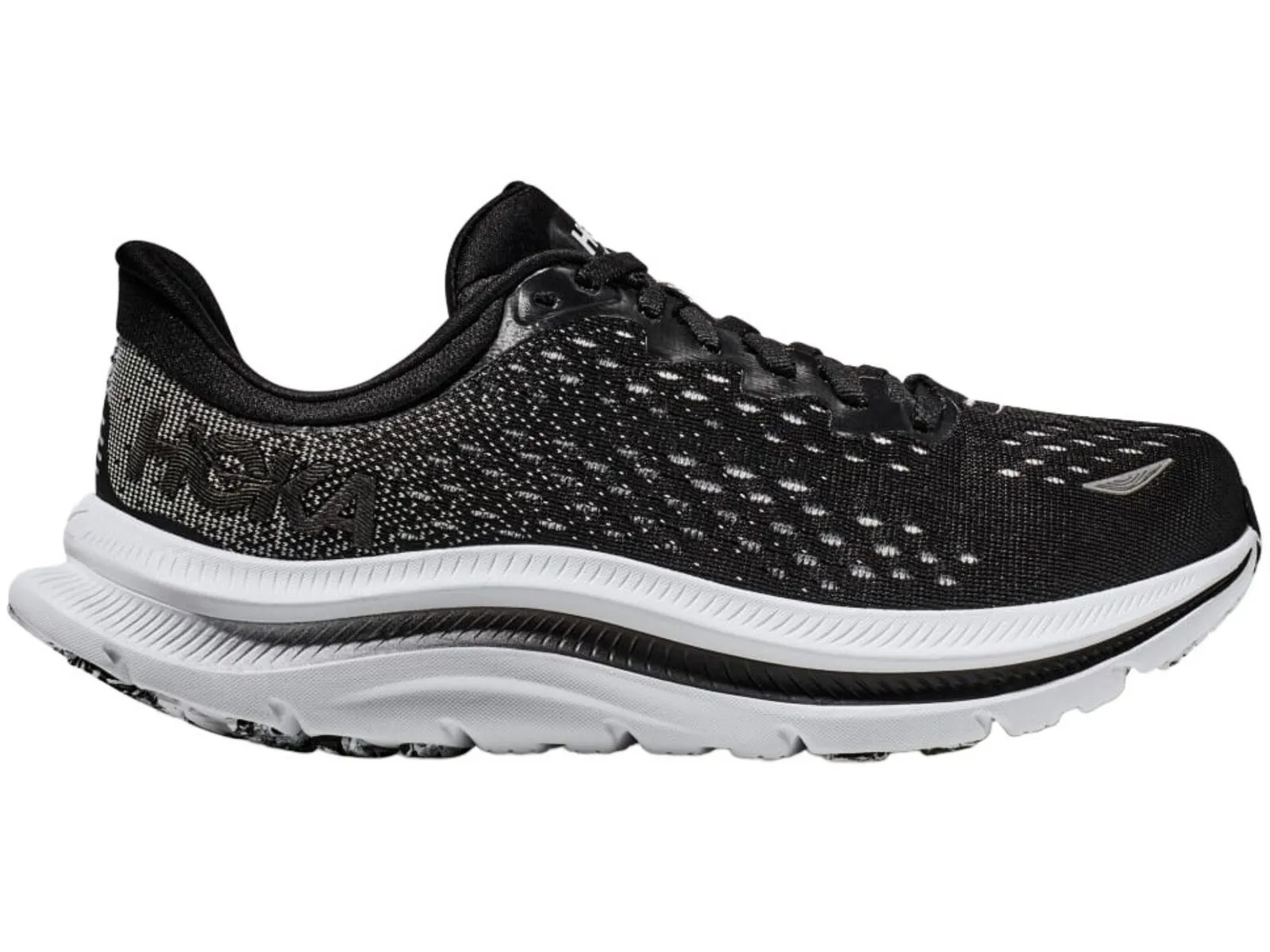 Mens HOKA Kawana Running Shoes Lightweight in Black White - Size 10