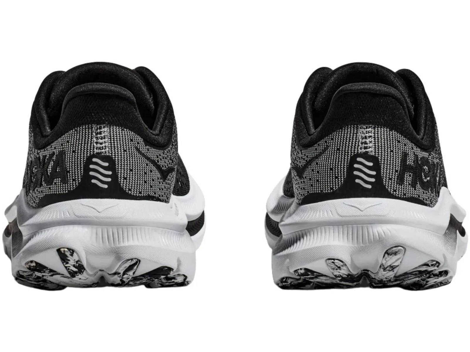 Mens HOKA Kawana Running Shoes Lightweight in Black White - Size 10