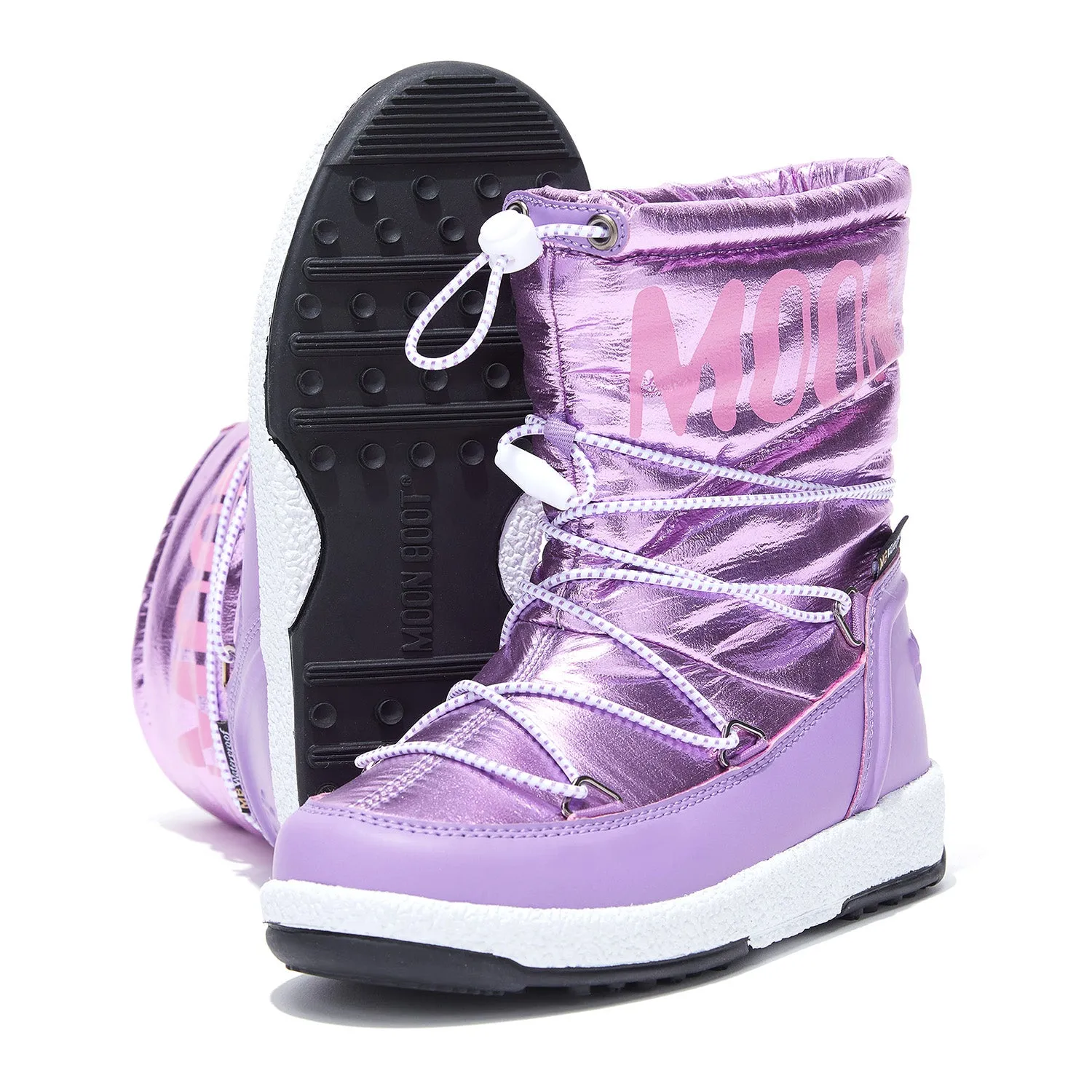 MOON BOOT Protecht Junior Metallic Pink Nylon Boots