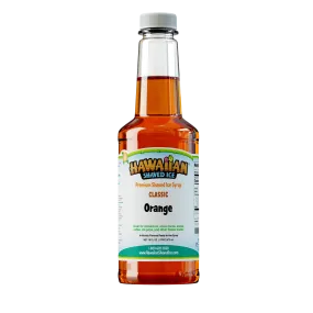 Orange Shaved Ice & Snow Cone Flavored Syrup - Pint