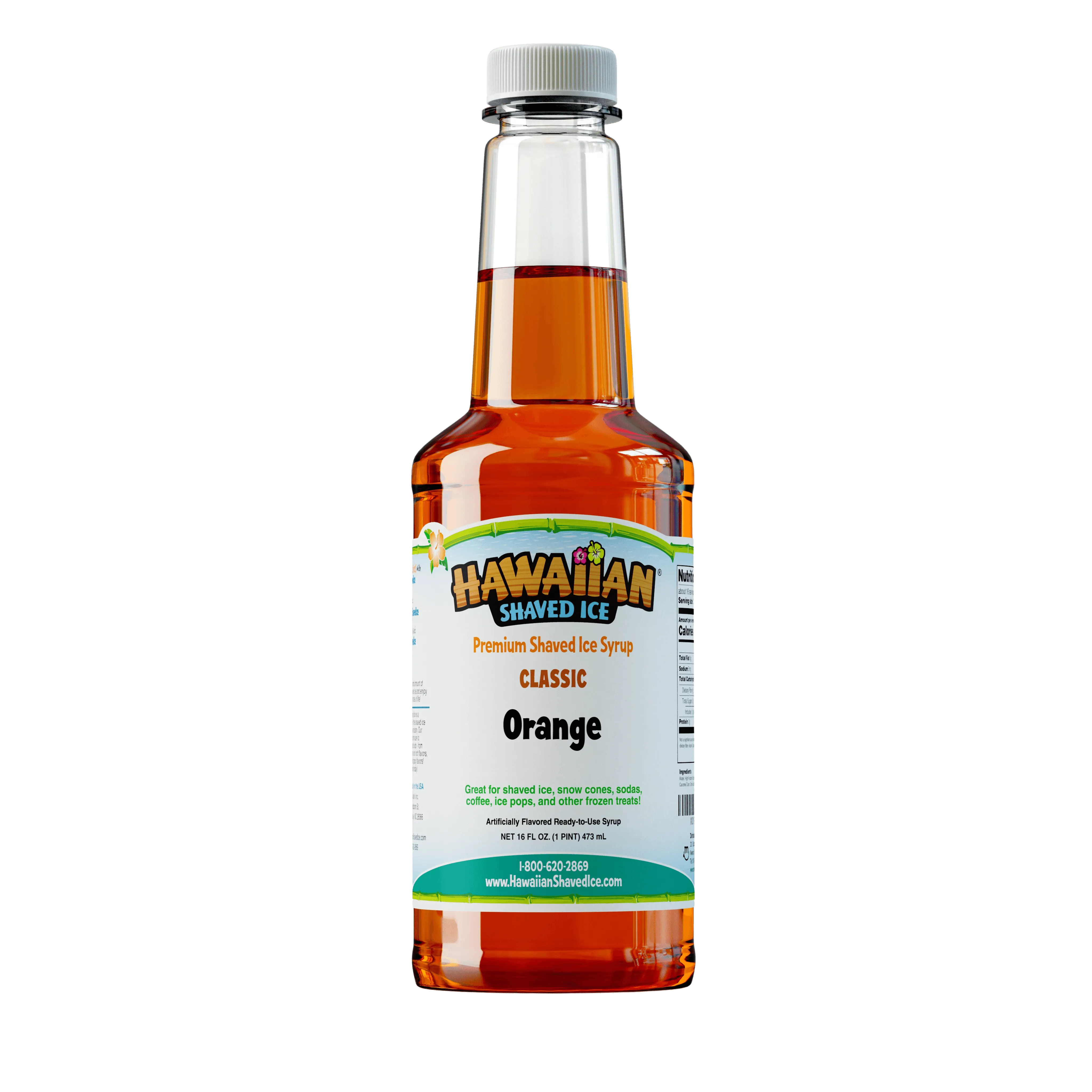 Orange Shaved Ice & Snow Cone Flavored Syrup - Pint