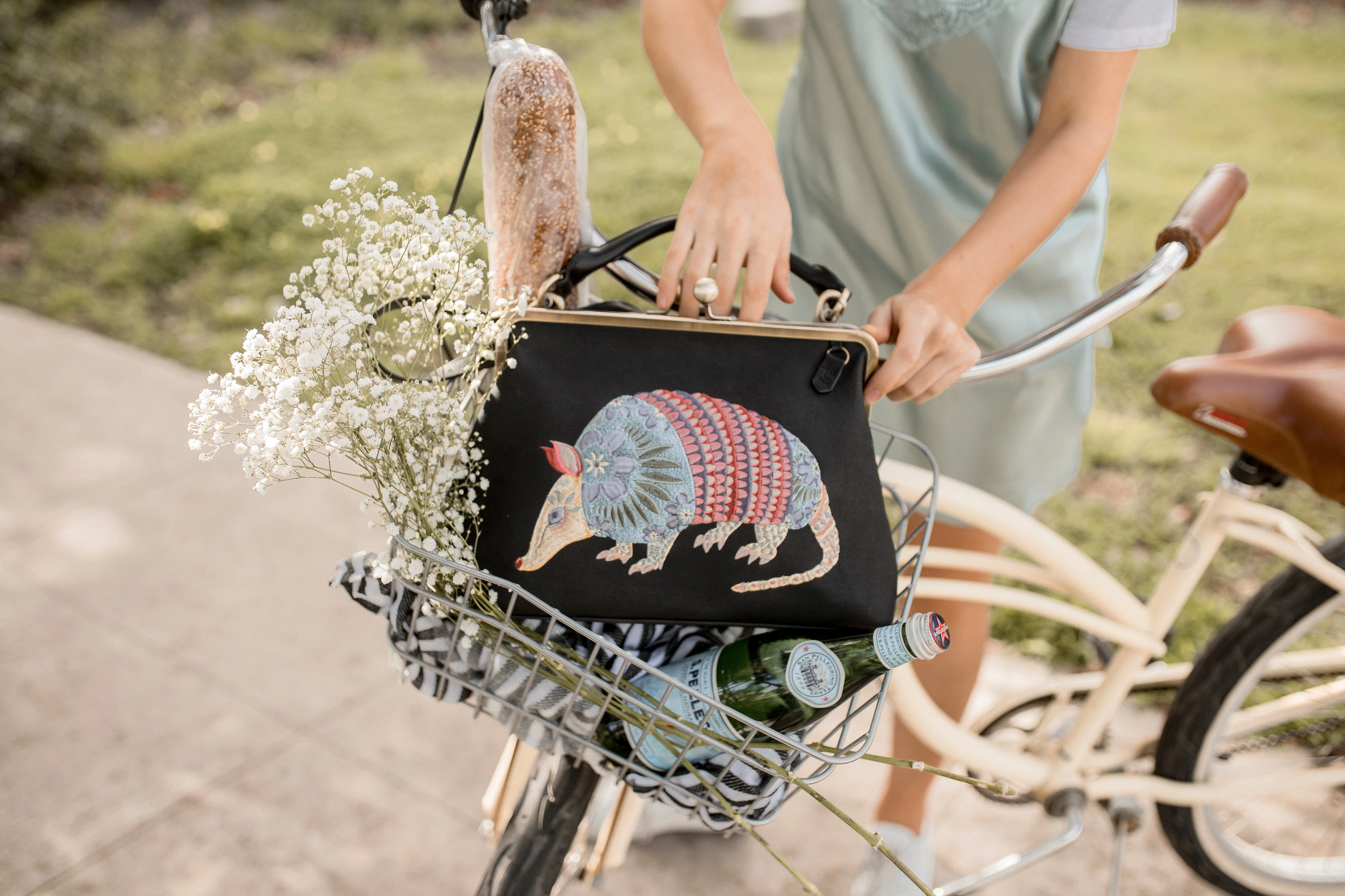 Painted Desert Frame Satchel in Black