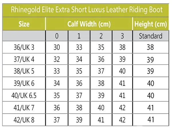 Rhinegold Extra Short Luxus Leather Riding Boot