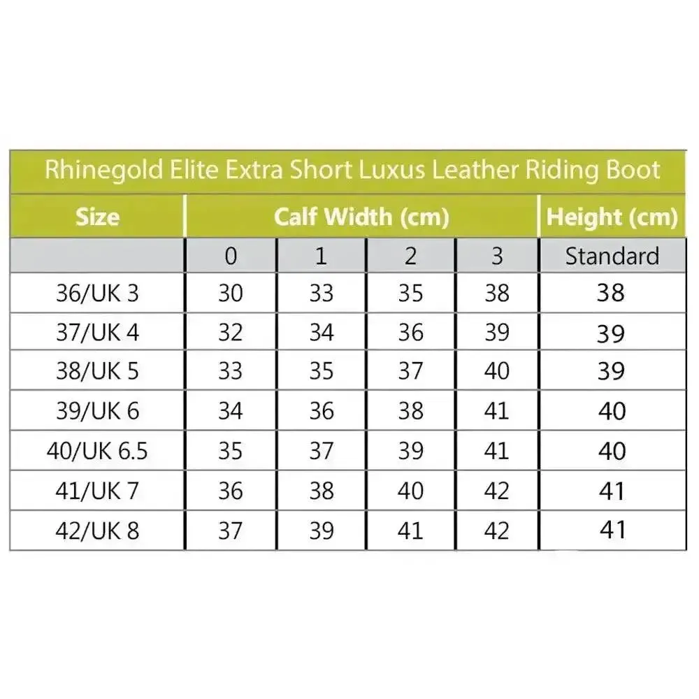 Rhinegold Luxus Extra Short Riding Boots Brown