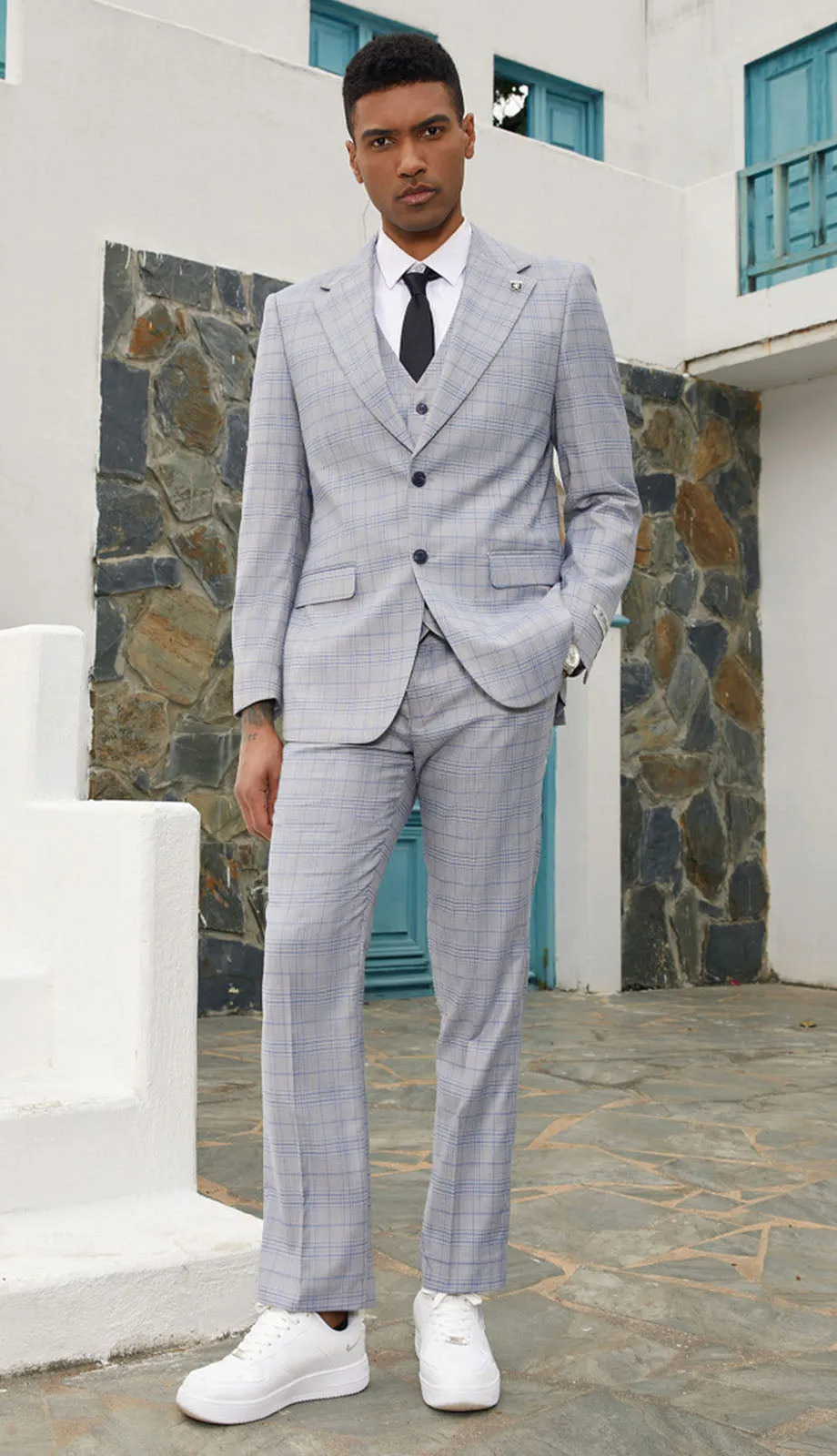 Stacy Adams SM154H1-BLU Mens Suit