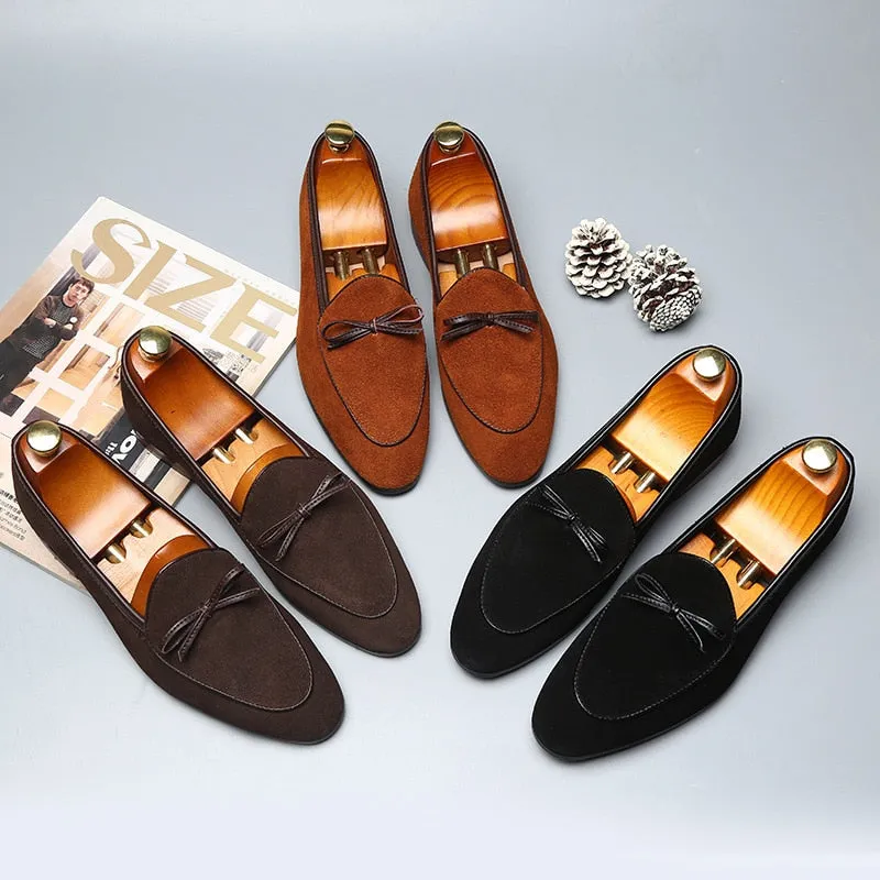 Suede Leather Fashion Slip On Casual Shoes